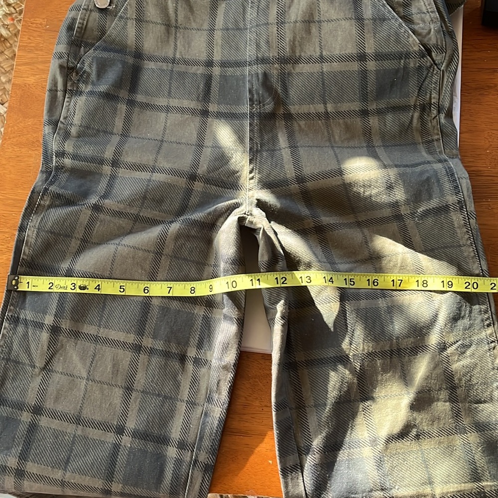 Weworewhat Danielle Bernstein Basic Green Plaid Overalls Size XS - Picture 12 of 12